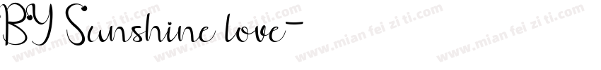 BY Sunshine love字体转换